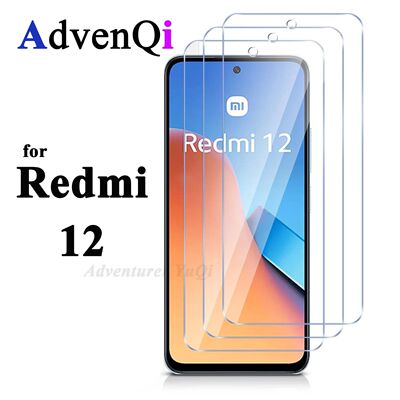 Screen Protector For Redmi 12 Xiaomi, Tempered Glass HD Crys