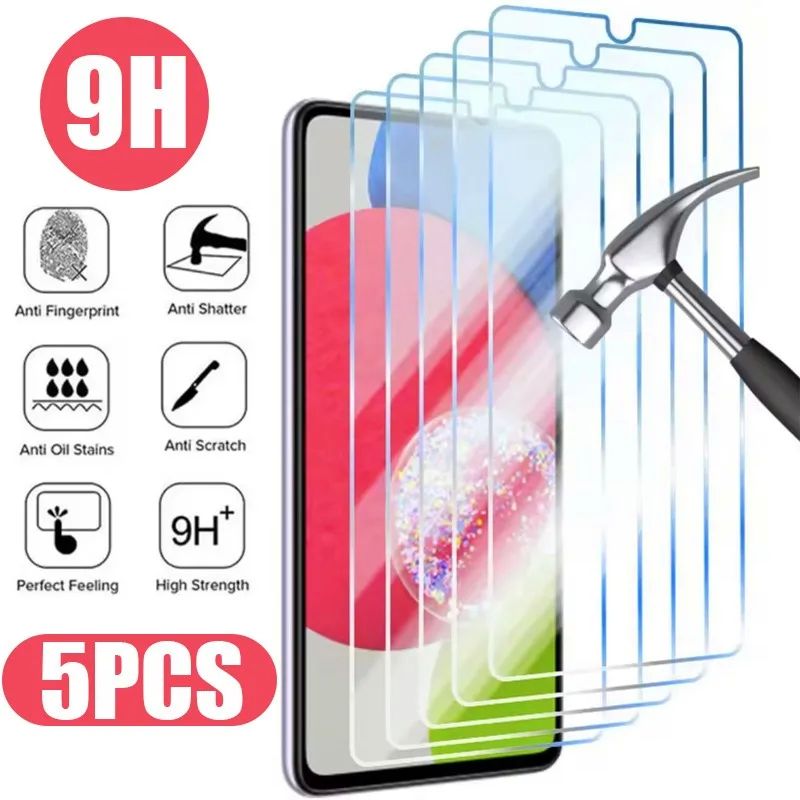 5PCS Tempered Glass for Samsung A54 A13 A34 A12 A53 A14 A71