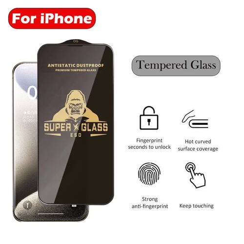 Gorilla Anti-Burst Tempered Glass For iPhone 15 Pro 14 13 12