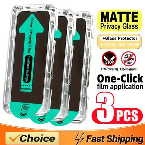 3Pcs Oleophobic Dust Free Easy Installation Matte Privacy Sc