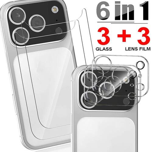 6in1 Camera+Back PET Glass Protective Film For iPhone 17 Pro