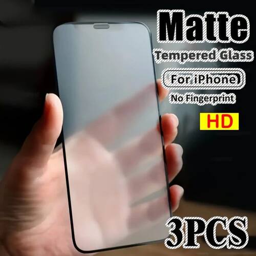 3Pcs Matte Premium Tempered Glass for iPhone Screen Protecto