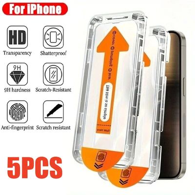 5Pcs Ultra HD 8K Dust Free Screen Protector For iPhone 17 16