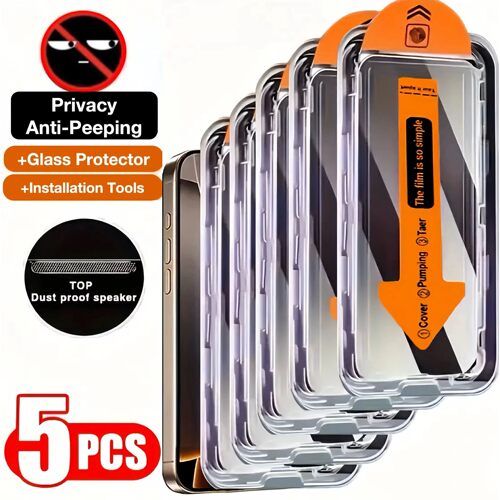5-1PCS Privacy Screen Protectors For iPhone 17 Pro Max 16 16