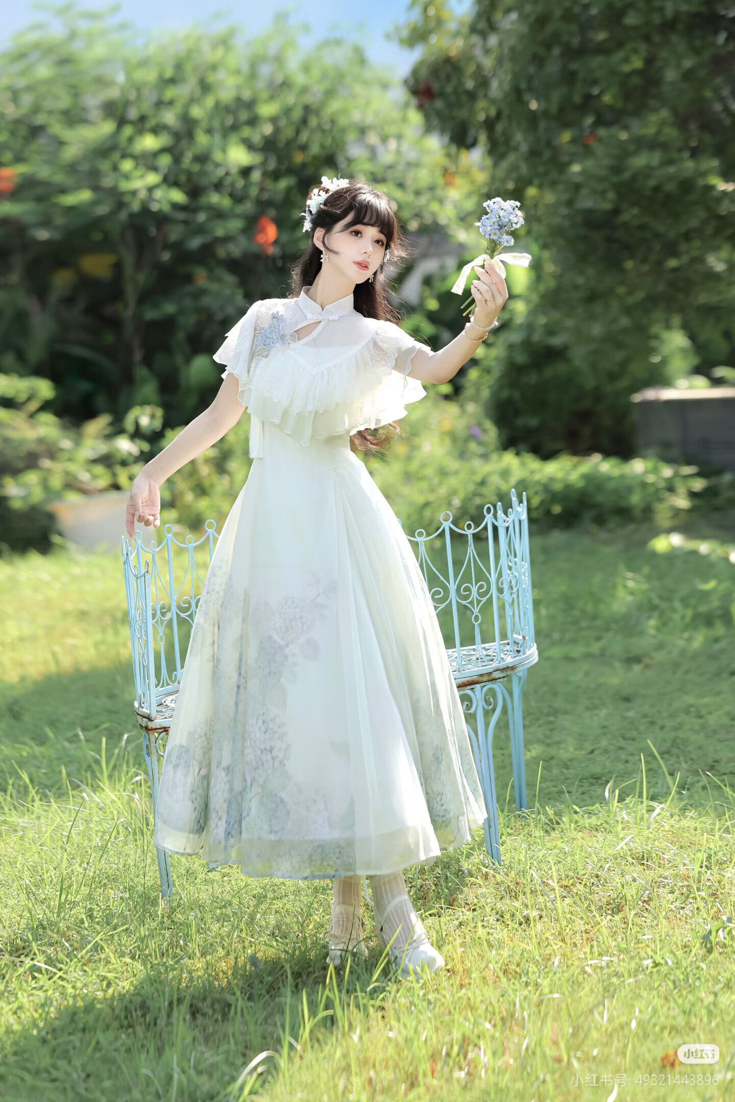 改良国风新中式日常薄款连衣裙汉服女汉元素套装洛丽塔吊带连衣裙