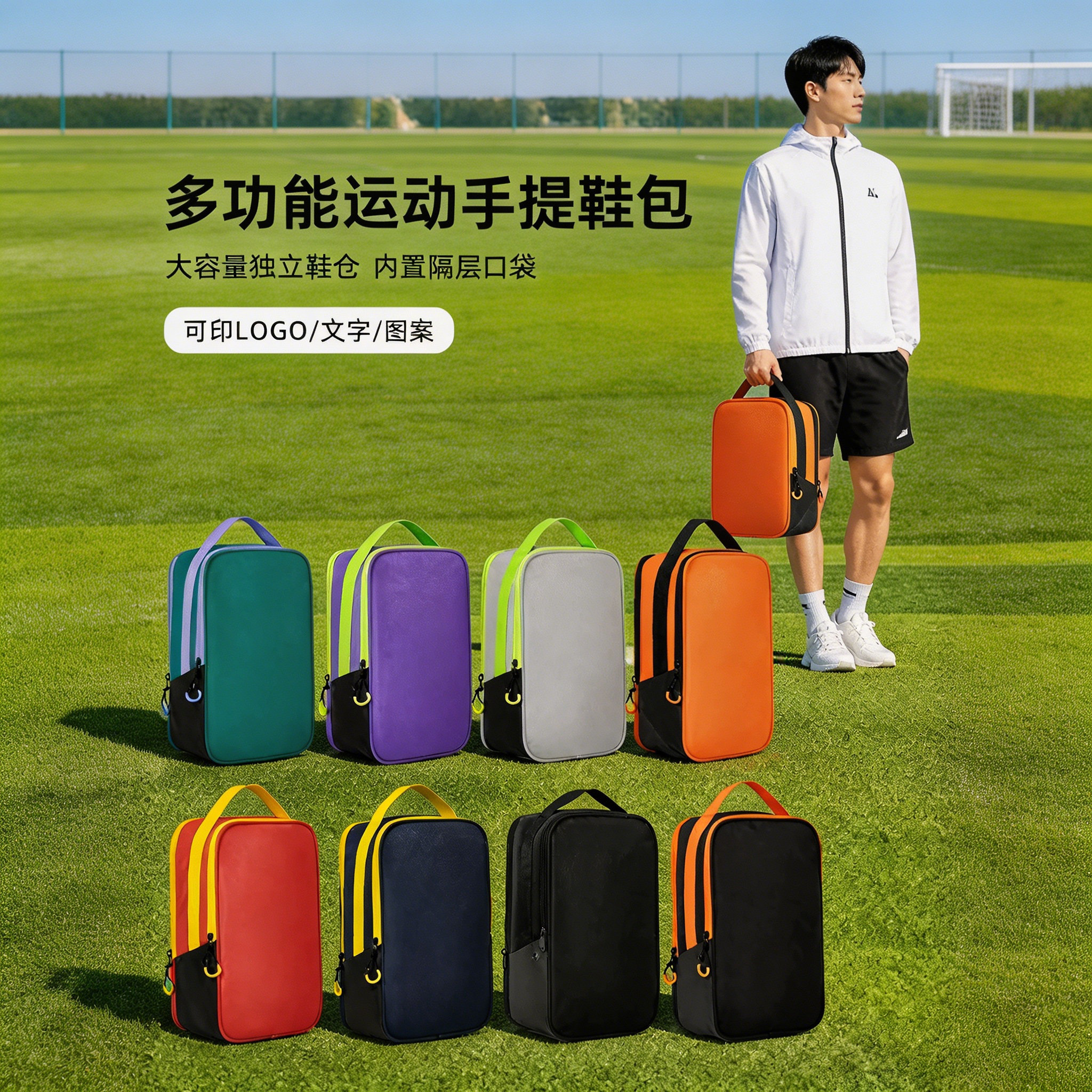 匹锐多功能运动手提鞋包男女款大容量独立鞋仓透气耐磨球鞋收纳包