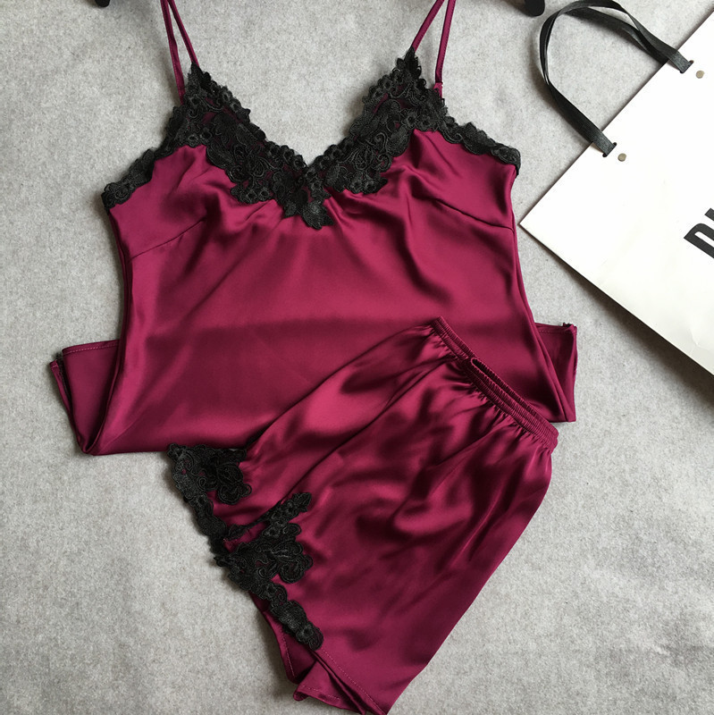 大码吊带睡衣女胖mm加大号3XL冰丝性感诱惑短裤家居服夏套装蕾丝满99.00元可用49.1元优惠券