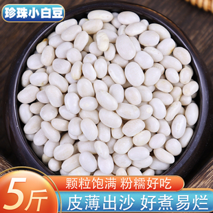 云南农家自种小白芸豆白豆炖菜煲汤豆类杂粮粗粮 小白豆珍珠豆5斤