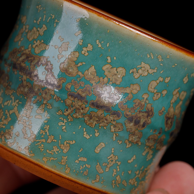 实体禹州钧窑杯窑变茶杯钧瓷茶杯主人杯陶瓷功夫茶具喝茶杯