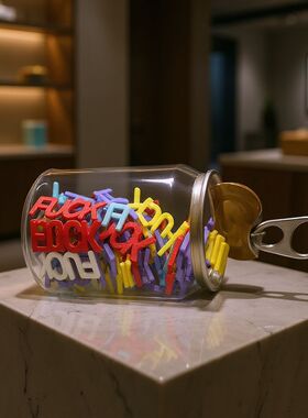 【FUCK】一罐彩色恶搞字母解压摆件神器 搞笑礼物