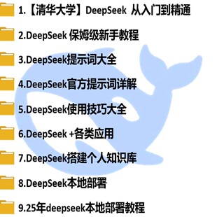AI清华大学 deepseek 从入门到精通 使用教程+deepseek本地部署