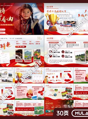 c96红色大气乡村振兴红旅赛道创赛建设新农村规划汇报ppt模板