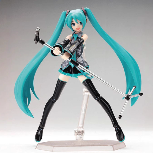 初音手办 Figma014#虚拟歌手 葱娘MIKU 关节可动手办模型摆件