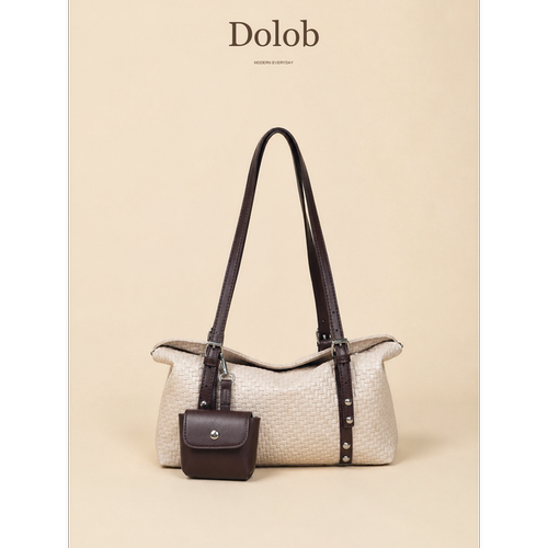 Dolob2026新款高级质感撞色大容量单肩腋下女包日常通勤包