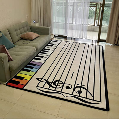 教学音乐教室五线谱地毯音符钢琴键盘地垫防滑无味音乐大谱表地毯