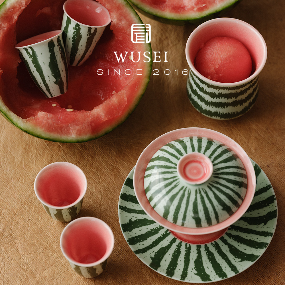 闻说WUSEI夏日西瓜主题茶具