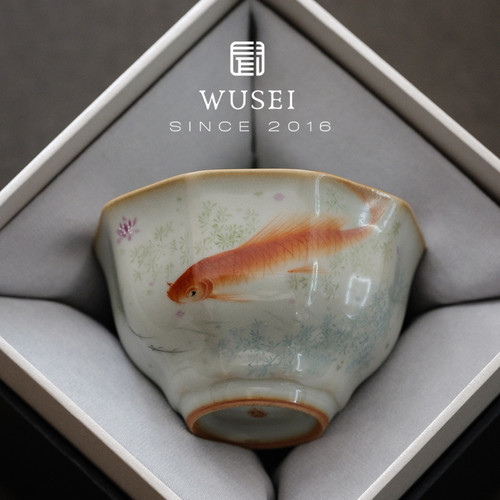 景德镇市手绘汝窑品茗杯闻说汝窑
