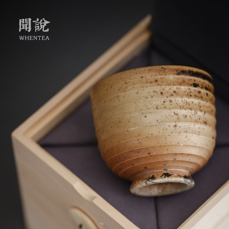 【孤品手作】纯柴烧金银彩 手工拉胚 龙窑小柴窑烧制 主人茶杯