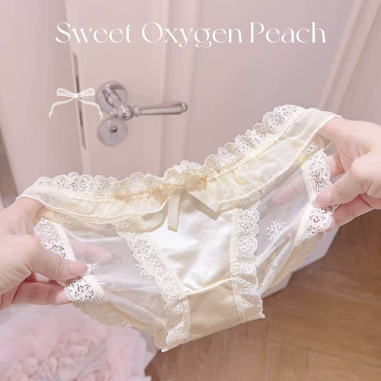 甜梦芭蕾～法式蕾丝纯欲荷叶边网纱蝴蝶结透视高开衩内裤女三角裤,女士内衣/男士内衣/家居服,女三角裤,淘宝优惠券,粉丝福利购,淘宝优惠卷