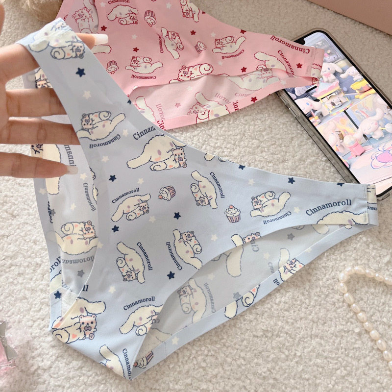 可爱大耳狗～原创冰丝一片式无痕少女内裤高开衩透气清凉三角裤女,女士内衣/男士内衣/家居服,女三角裤,淘宝优惠券,粉丝福利购,淘宝优惠卷