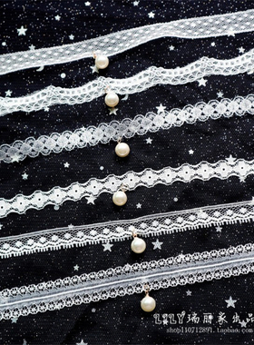 choker原创超仙白色蕾丝锁骨链