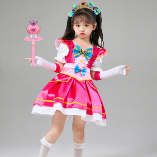 万圣节奇妙爱心萌可公主裙乐美裙子衣服魔仙变身cos表演服装