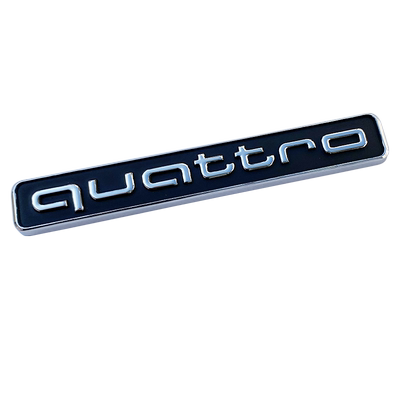 实心金属奥迪四驱quattro后尾标志Sline侧标改装车贴A4Q5Q3Q72A6L