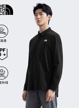 TheNorthFace北面男UPF防晒衣长袖衬衫轻薄小方领防泼水户外4NCQ