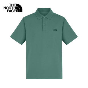 宽松速干翻领LOGO刺绣8BWQ TheNorthFace北面polo衫 男士 款 t恤短袖
