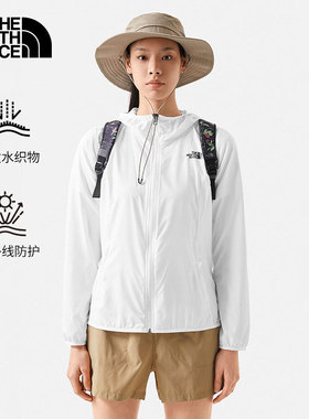 25春夏新品TheNorthFace北面防晒皮肤衣女户外舒适防泼水风衣4NEJ