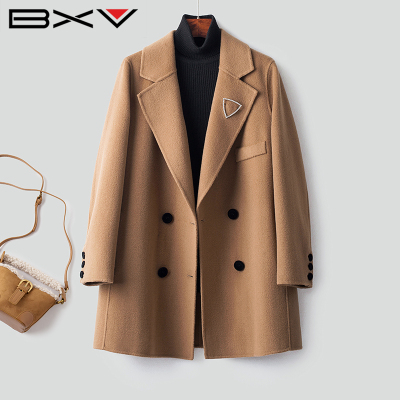 bxvBXV双面羊绒大衣短款秋季