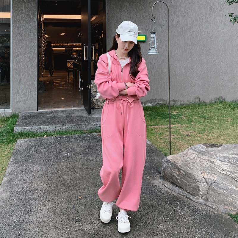 现货休闲简约气质显瘦运动套装297-033，女装套装/套裙，艾艾淮淮