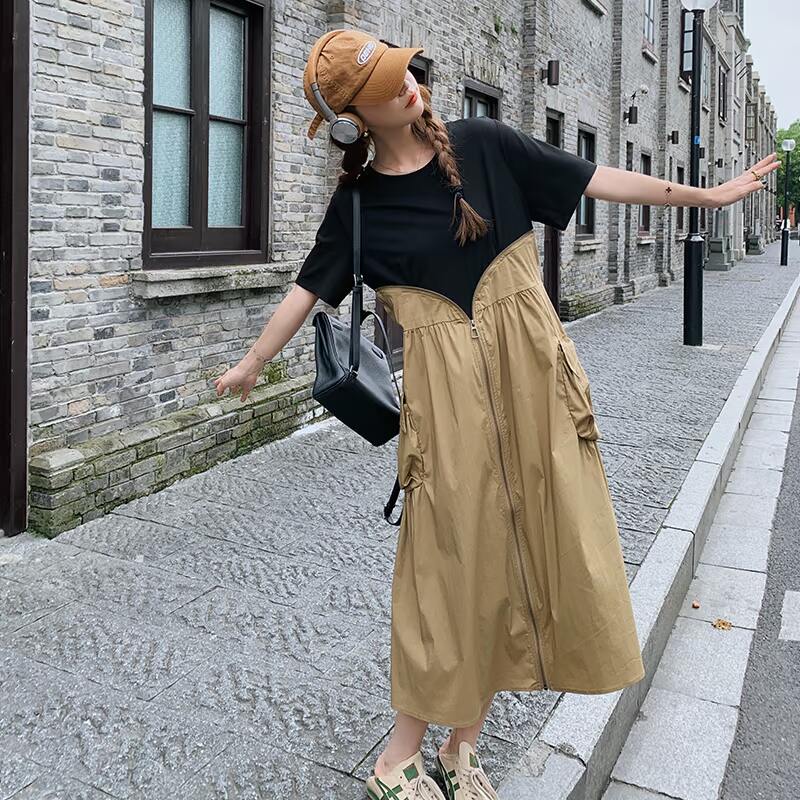 现货宽松假两件休闲连衣裙297-222-P115-K168,女装连衣裙,艾艾淮淮