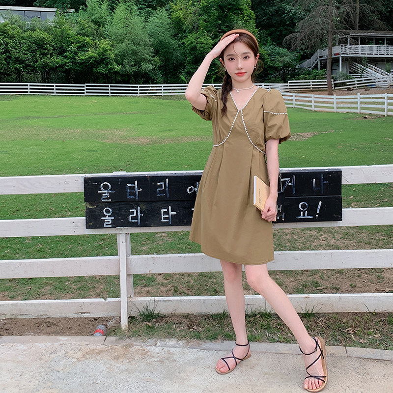 现货气质修身小众花边连衣裙297-256-P105-K158,女装连衣裙,艾艾淮淮