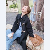 现货复古牛角扣大衣秋冬百搭感呢大衣297-8058-P175-K258，女装毛呢外套，艾艾淮淮