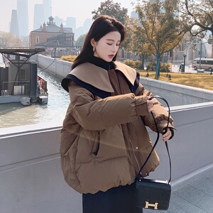 90绒 现货娃娃领大蝴蝶结羽绒服297-8150-P275-K398图片
