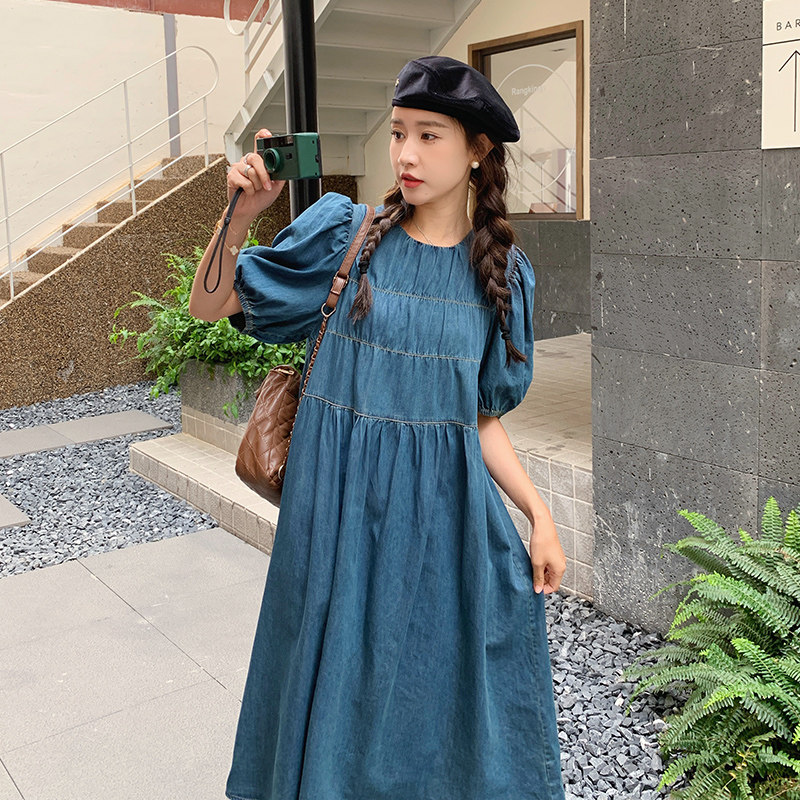 现货泡泡袖牛仔休闲连衣裙297-191-P125-K178,女装连衣裙,艾艾淮淮