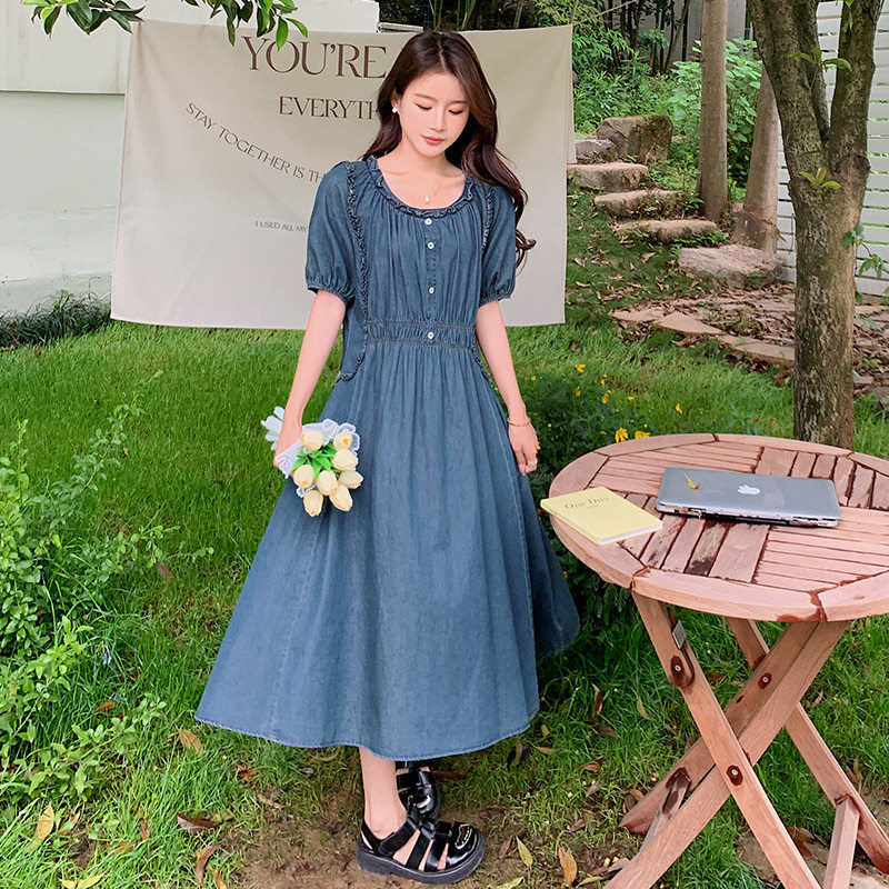 现货复古休闲显瘦牛仔连衣裙297-196-P125-K178,女装连衣裙,艾艾淮淮