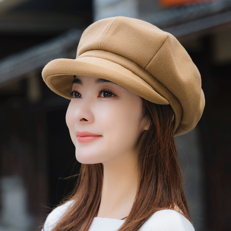 英伦卷边时装帽鸭舌八角帽子女秋冬季毛呢保暖报童帽渔夫帽显脸小,服饰配件/皮带/帽子/围巾,帽子,淘宝优惠券,粉丝福利购,淘宝优惠卷