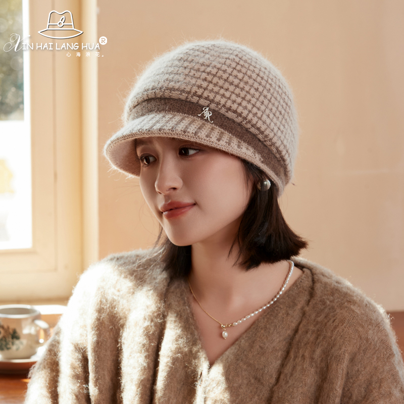 帽子针织毛线女保暖洋气秋冬