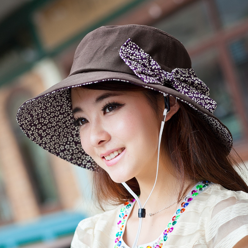 夏季老人帽子女士盆帽中老年防晒帽大檐可折叠妈妈帽遮阳沙滩凉帽