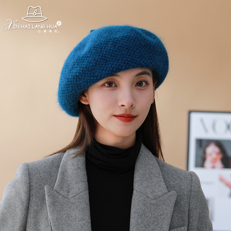 街头贝雷帽秋冬款女韩版