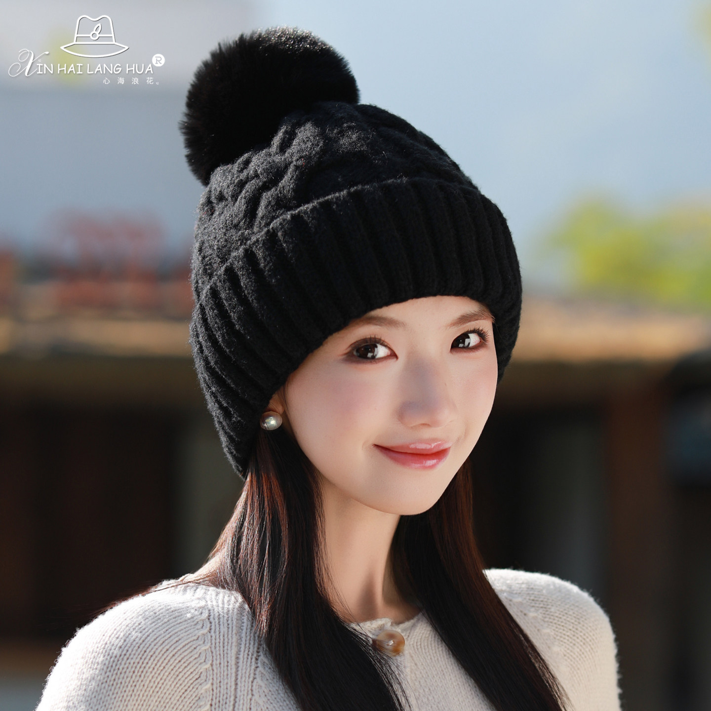 麻花毛线帽子女秋冬季时尚百搭显脸小包头帽防寒护耳加厚保暖冷帽,服饰配件/皮带/帽子/围巾,帽子,淘宝优惠券,粉丝福利购,淘宝优惠卷