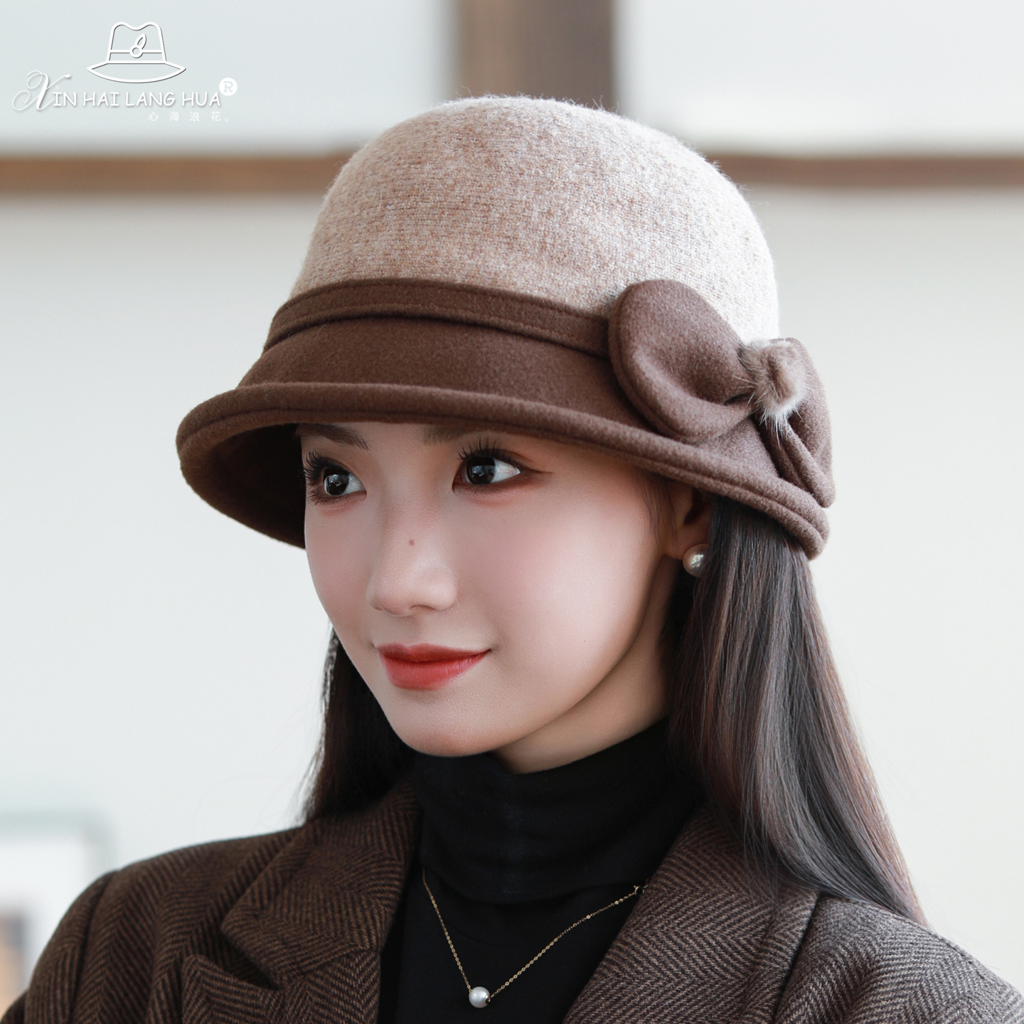 渔夫帽子时尚百搭中老年人妈妈帽