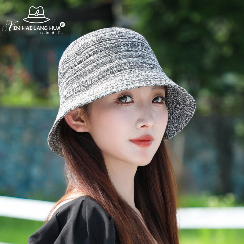 针织渔夫帽休闲女春夏时尚百搭
