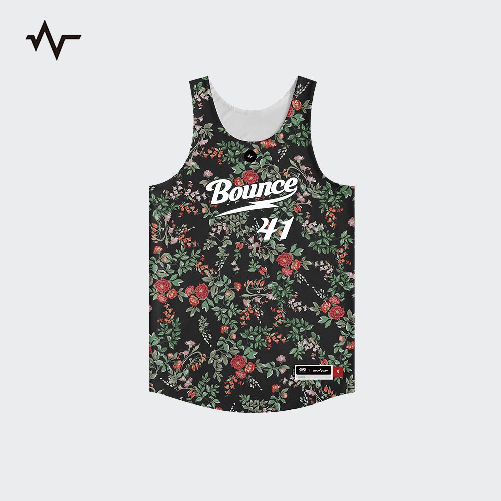 BOUNCE GYO定制花卉特别版球衣篮球服套装可印字号定个性队服男女-封面