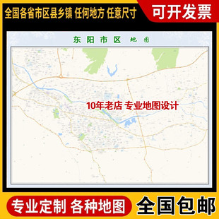 超大巨幅 东阳市区地图订制定做 城市城区海报2026新版装饰画芯