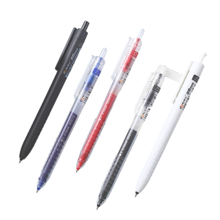 东米精工学霸巨能写按动中性笔0.5ST笔头大容量按动签字笔水笔930黑色蓝红笔高颜值ins批改学生用考试刷题笔