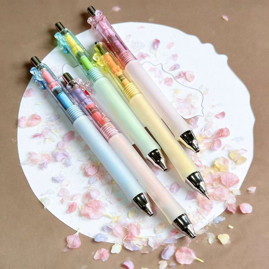 布拉米墨间香调按动中性笔0.5低重心速干刷题笔F6017带香味香