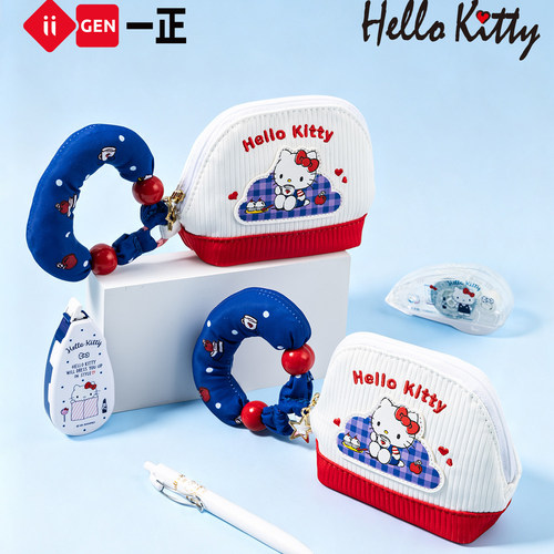 一正三丽鸥凯蒂猫零钱包HelloKitty便携卡包学生随身迷你儿童文具收纳包卡通可爱便携mini化妆包手提零钱包